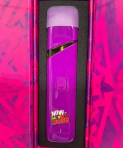 Whole Melt Now and Laters vape with colorful chewy candy pieces and fruity flavor visuals