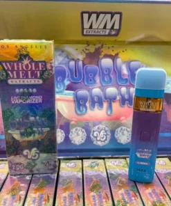 Whole Melt Bubble Bath vape with soft pastel bubbles and clean fresh aroma concept
