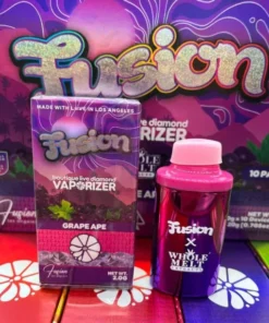 Fusion Grape Ape vape with rich grape flavor and vibrant packaging design