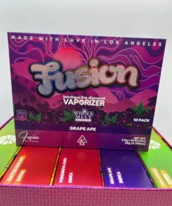 Fusion Grape Ape vape with rich grape flavor and vibrant packaging design