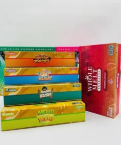 Whole Melt 10 Packs Box with assorted premium flavors in bulk packaging