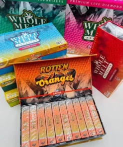 Whole Melt 10 Packs Box with assorted premium flavors in bulk packaging